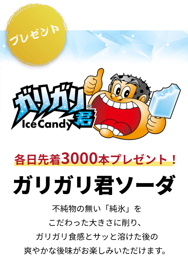 各日先着3000本 ガリガリ君ソーダ