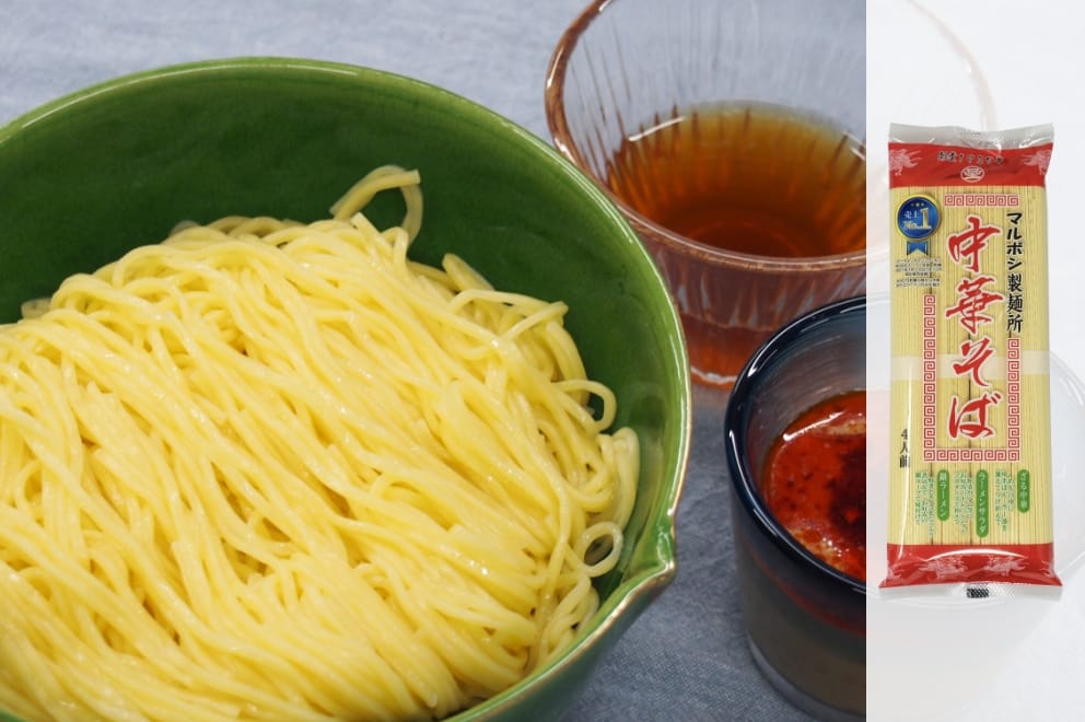 2種のつけ汁【冷し中華風・担々麺風】で味わう〝モッチリ〟ざる中華そば​