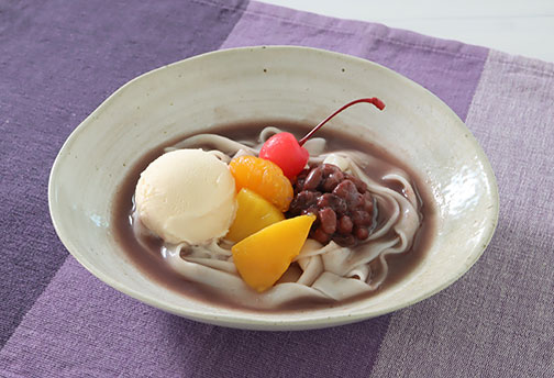 もちっと！冷やしきしめん クリームぜんざい