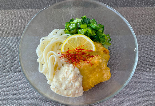 レモン香る とり天タルタルうどん