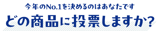 今年のNo.1を決めるのはあなたです！　どの商品に投票しますか？