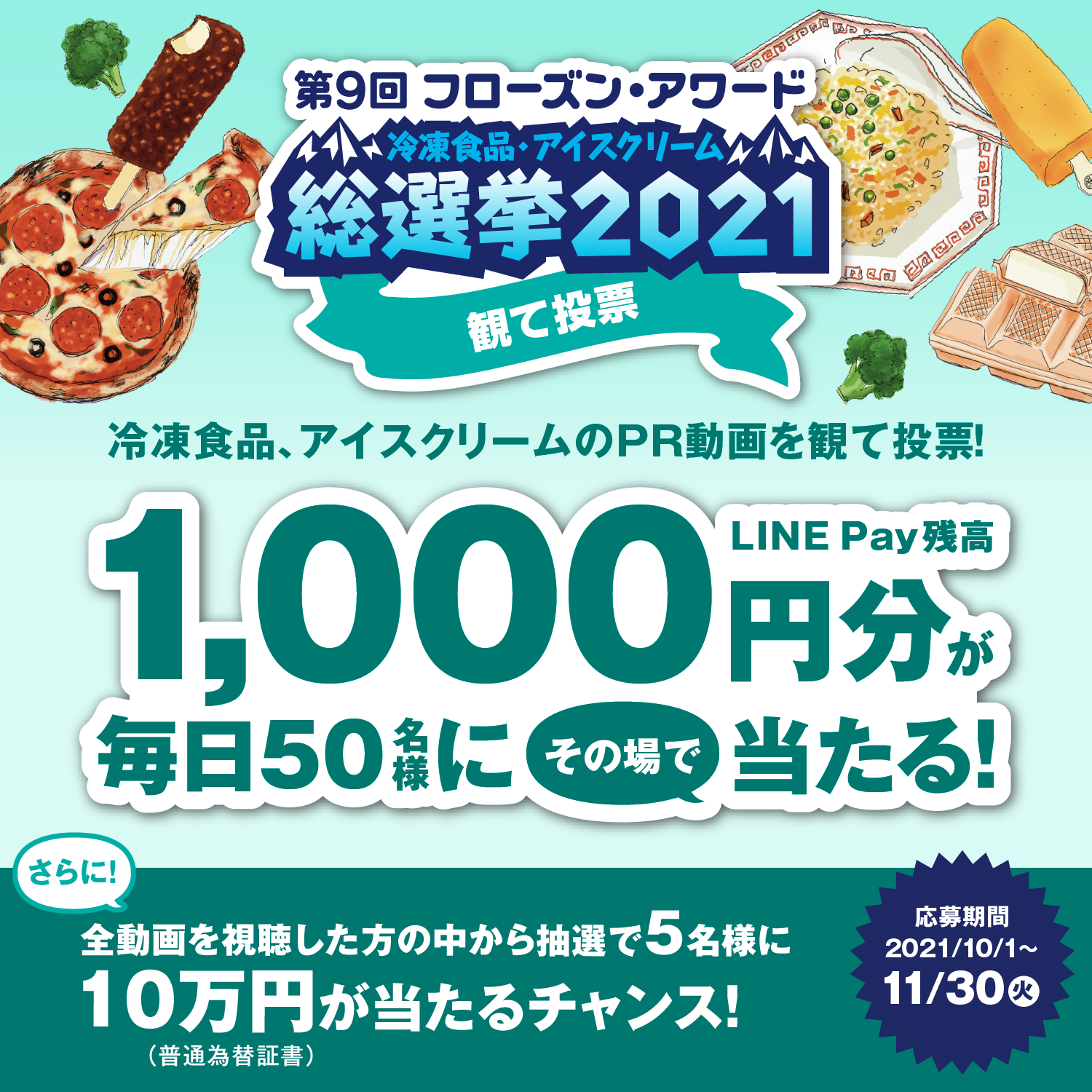 第９回フローズン・アワード「冷凍食品・アイスクリーム総選挙2021」　　観て投票