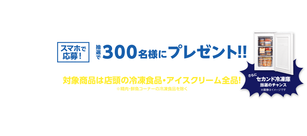 冷食・アイス詰め合わせ 抽選で300名様にプレゼント！！